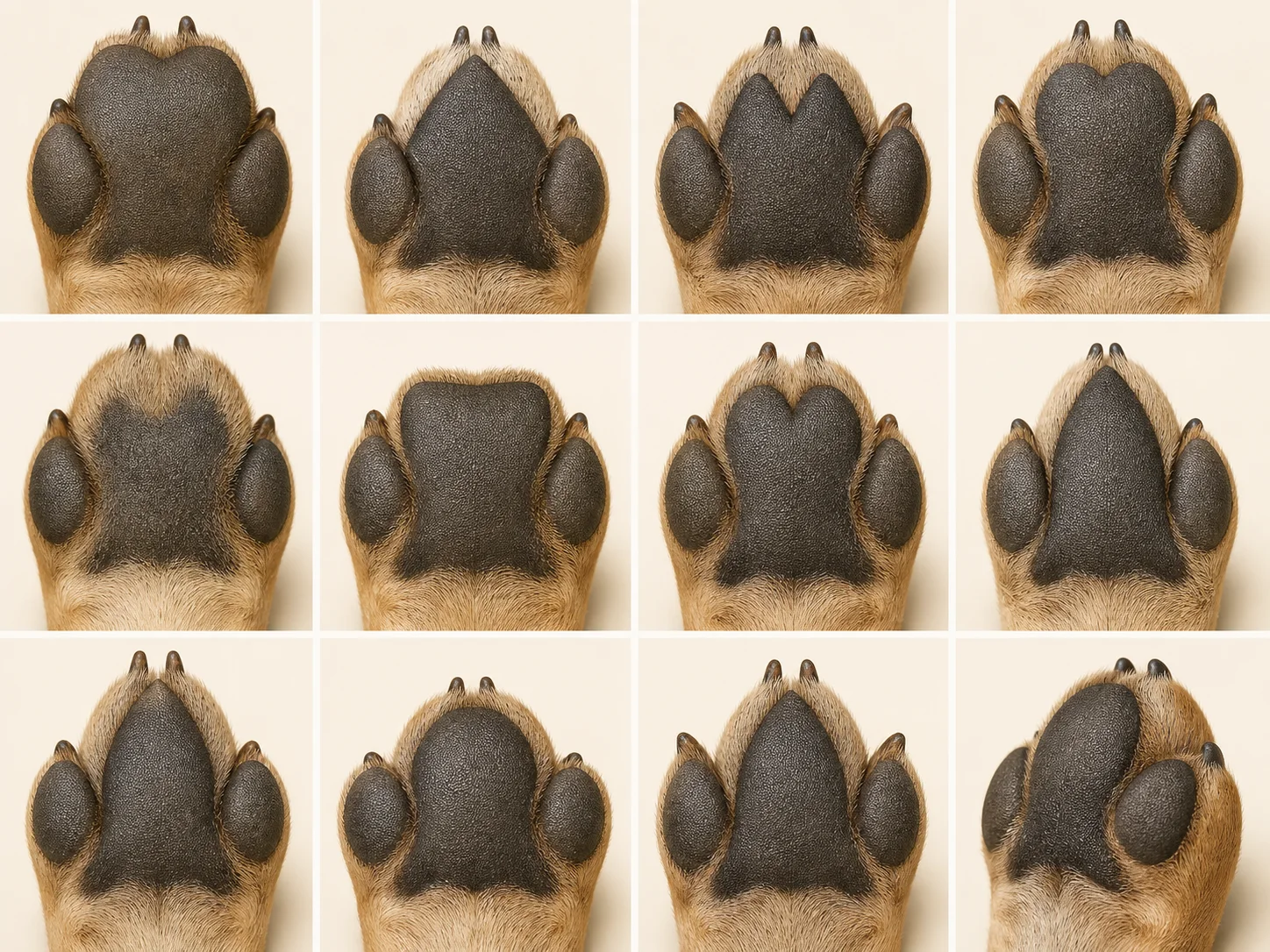 犬前掌心形掌型效果图